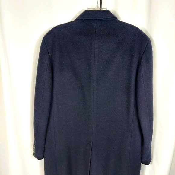 VINTAGE CASHMERE AND WOOL LONG TRENCH COAT SZ 44 - Picture 7 of 15